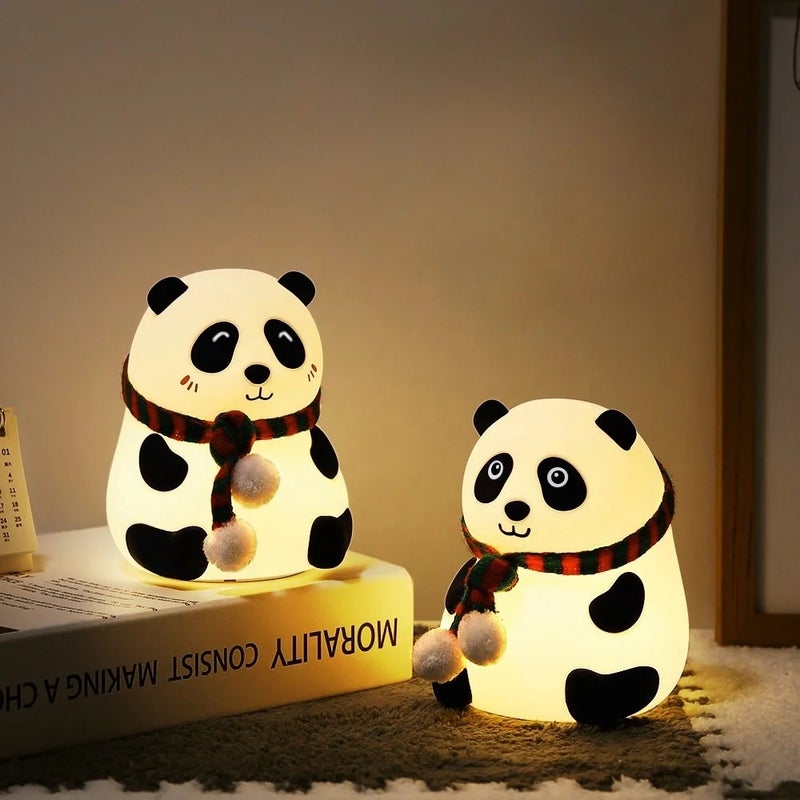 Bluejw Panda Night Light, Silicone 3D Night Lights for Kids, Cute Animal Lamp, Rechargeable Nursery Nightlight - Image 2